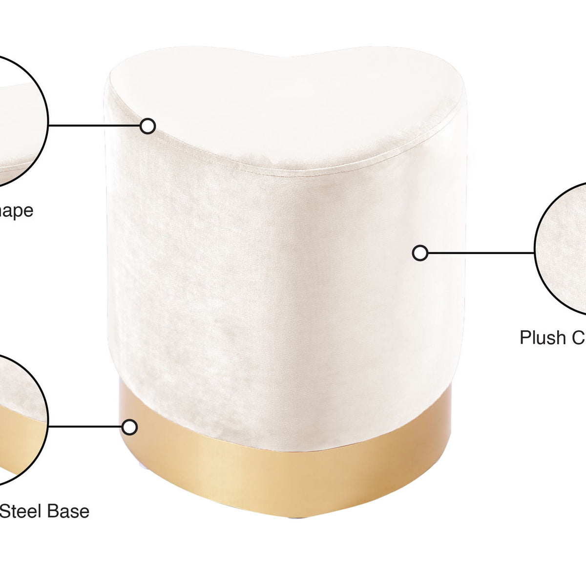 Heart - Stool Ottoman