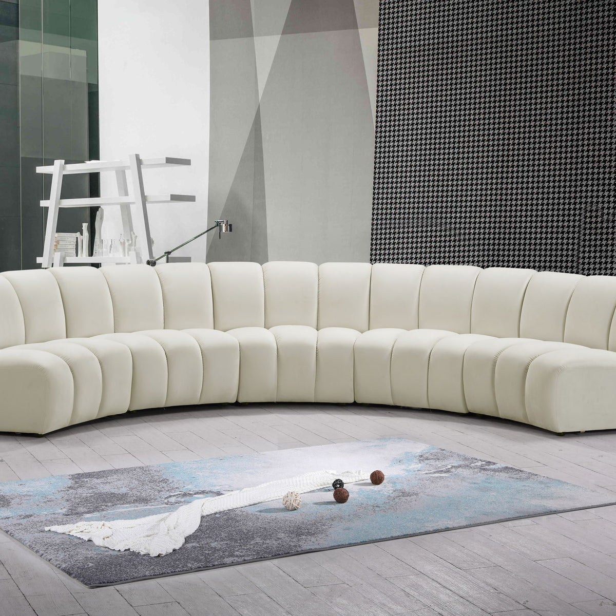 Infinity - 5 Piece Velvet Modular Sectional