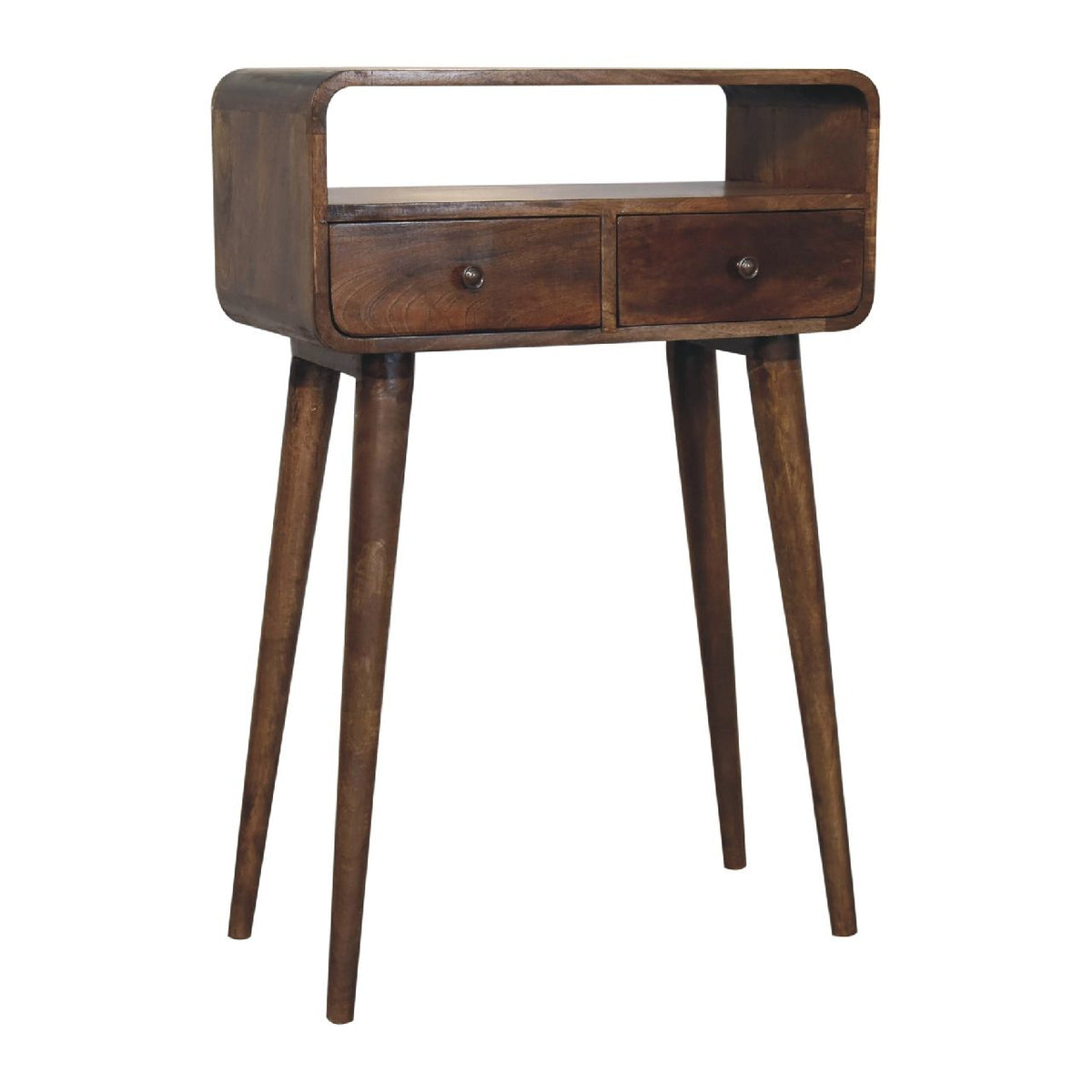 Solid Wood Curved Console Table