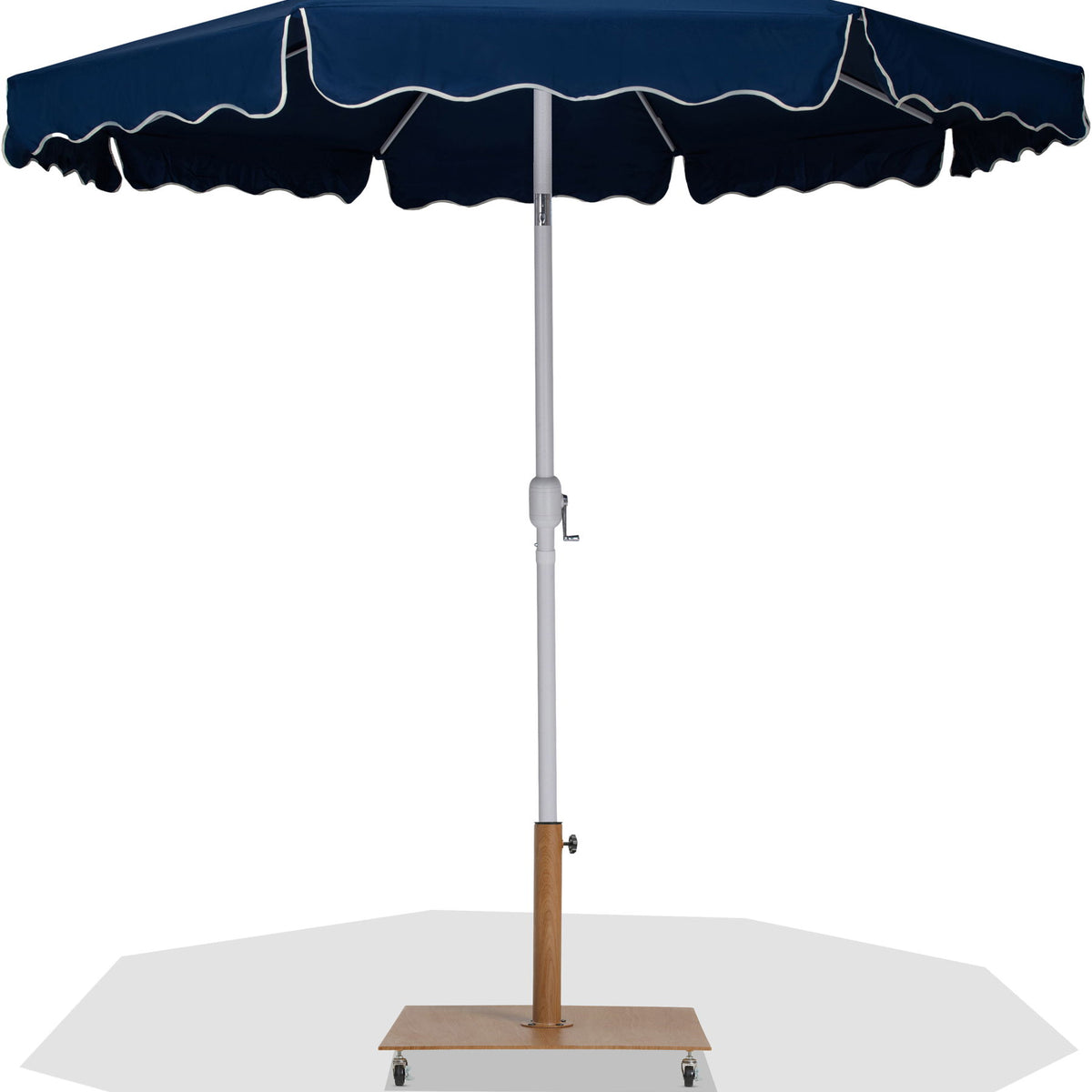 Amalfi - Aluminum Patio Umbrella - Light Brown Base / White Pole
