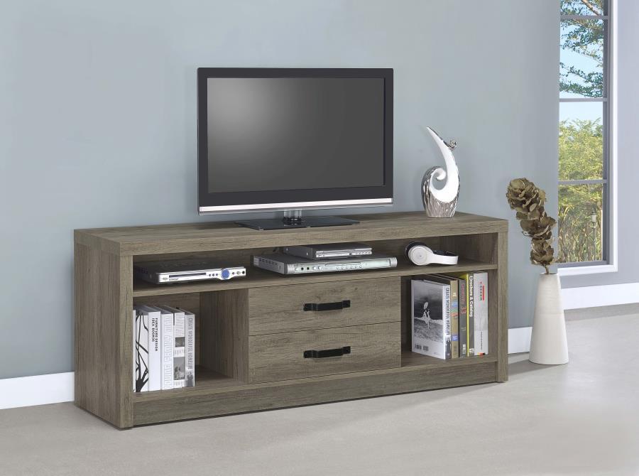 Burke - 2-Drawer Engineered Wood TV Stand - Gray Driftwood