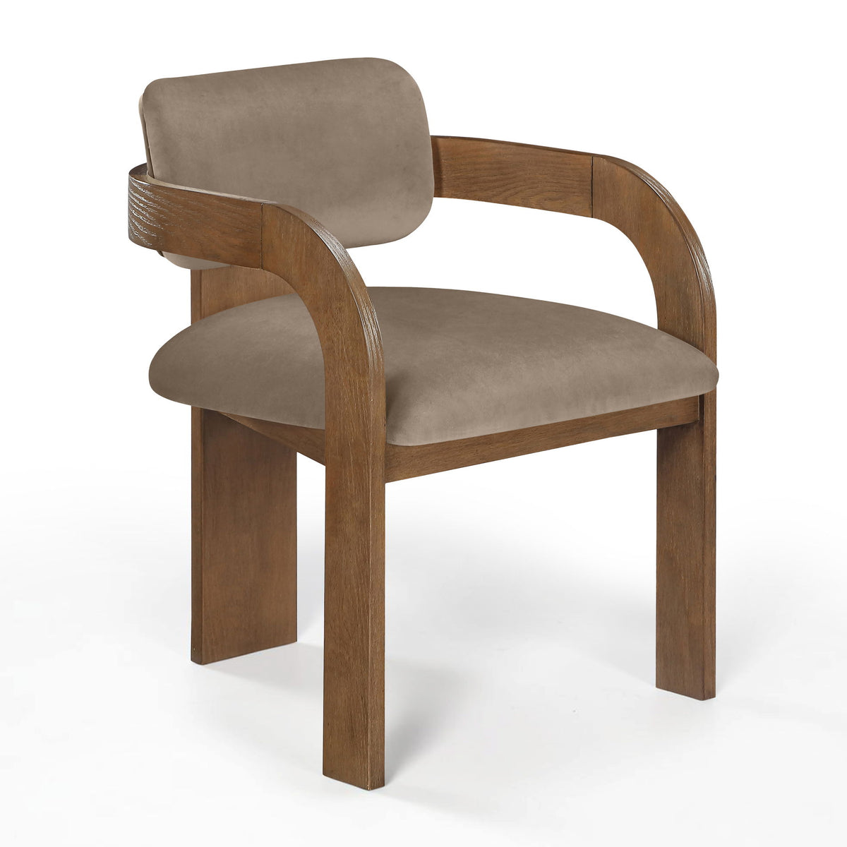 Cedra - Velvet Performance Fabric Upholstered Dining Chair (Set of 2) - Brown Frame