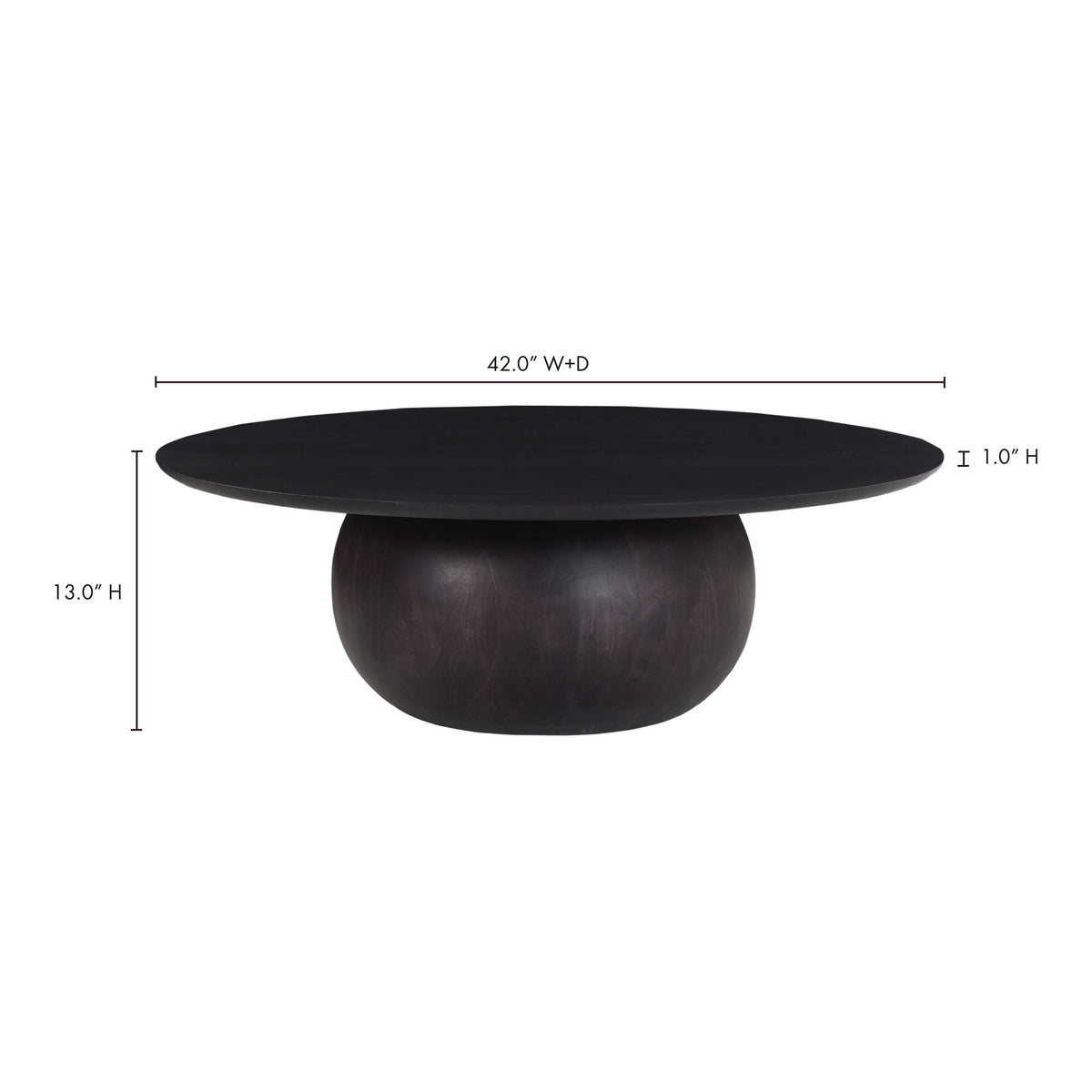 Bradbury - Large Wood Coffee Table - Blackened Acacia