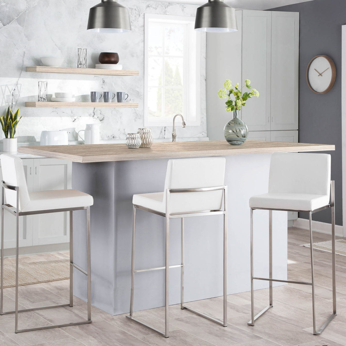 Fuji - Contemporary And Modern Elegance High Back Barstool