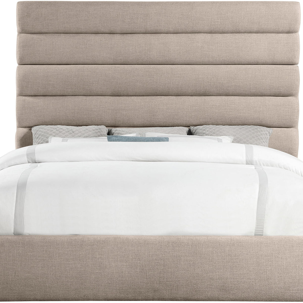 Adam - Linen Fabric Bed With 70.5" Headboard