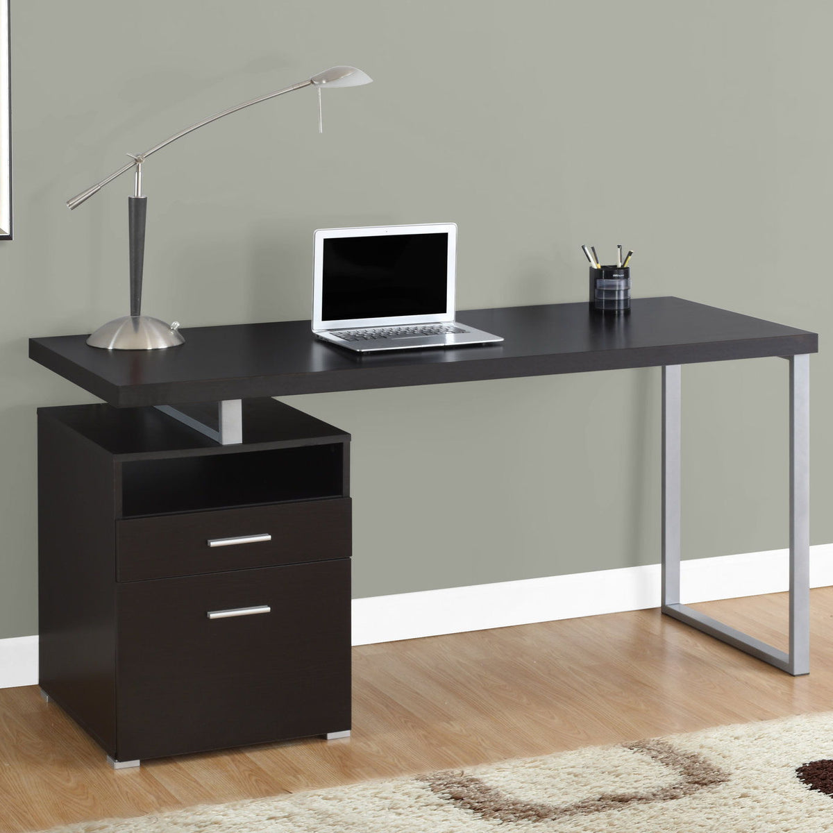 Computer Desk For Home Office, Laptop, Left Right Set - Up, Storage Drawers, Contemporary & Modern