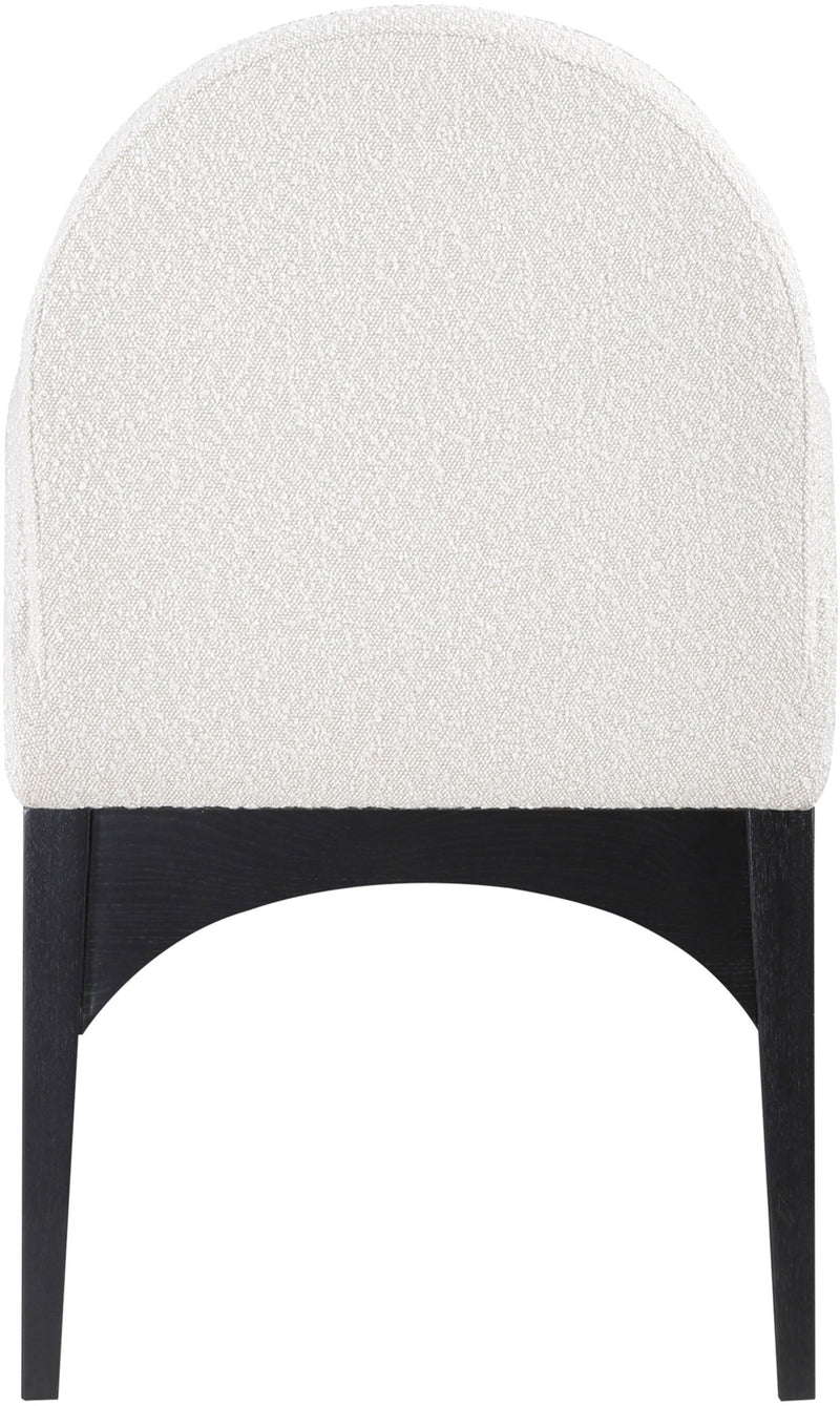 Waldorf - Boucle Dining Arm Chair With Black Legs