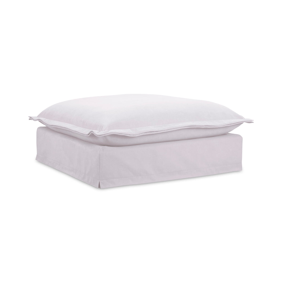 Olivia - Performance Fabric Ottoman - White