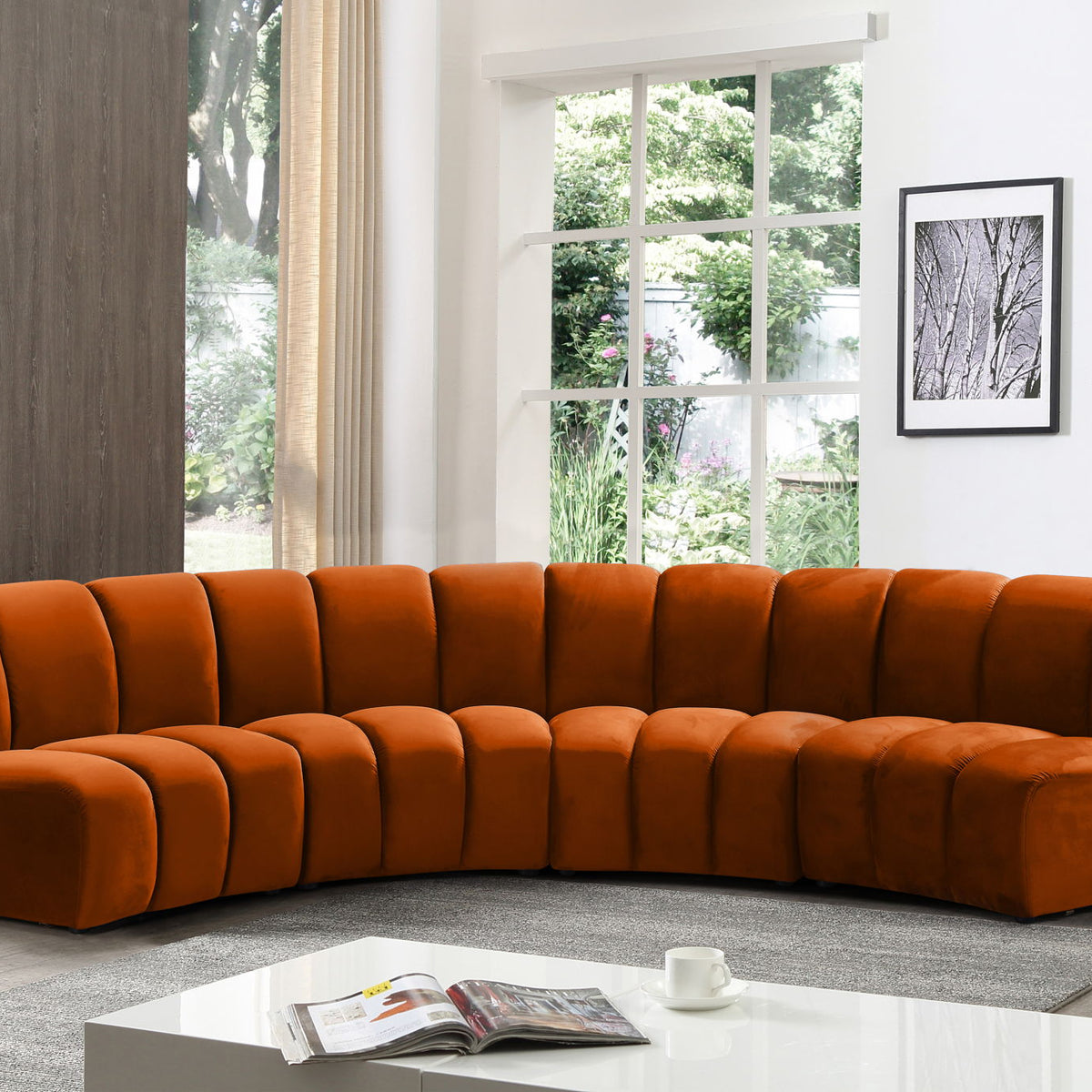 Infinity - 4 Piece Velvet Modular Sectional