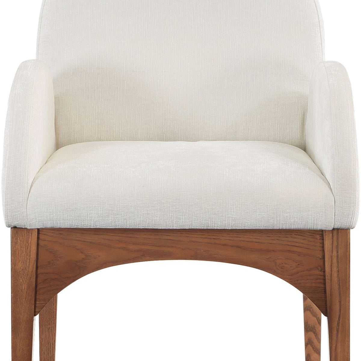 Waldorf - Chenille Dining Arm Chair With Brown Legs