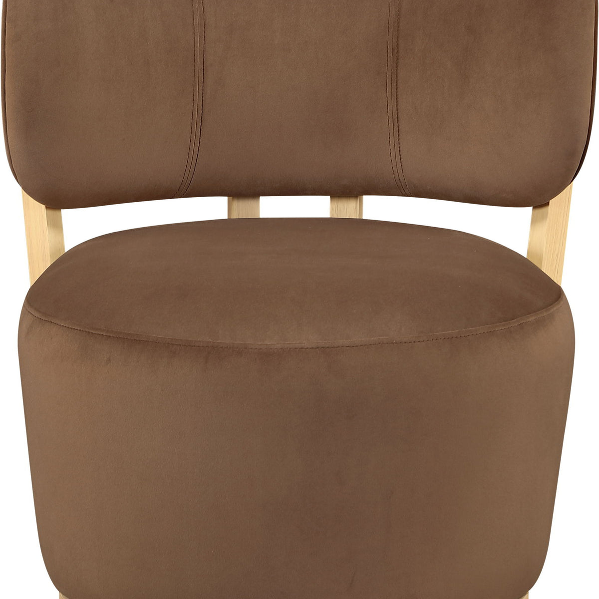 Elara - Velvet Upholstered Swivel Accent Chair - Stained Natural