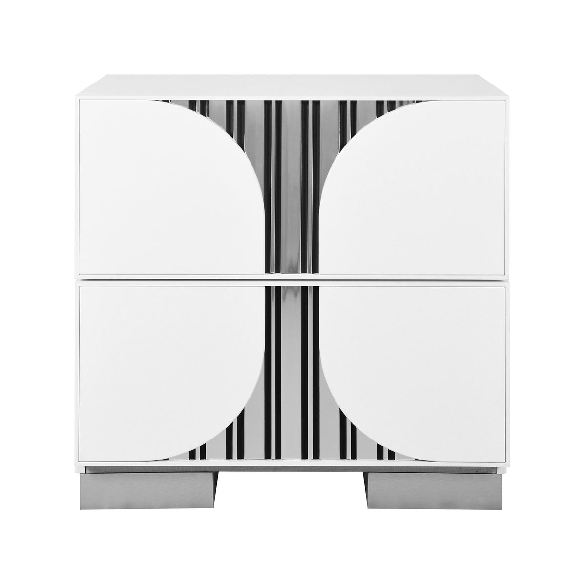 Sasha - Nightstand With Accents - White