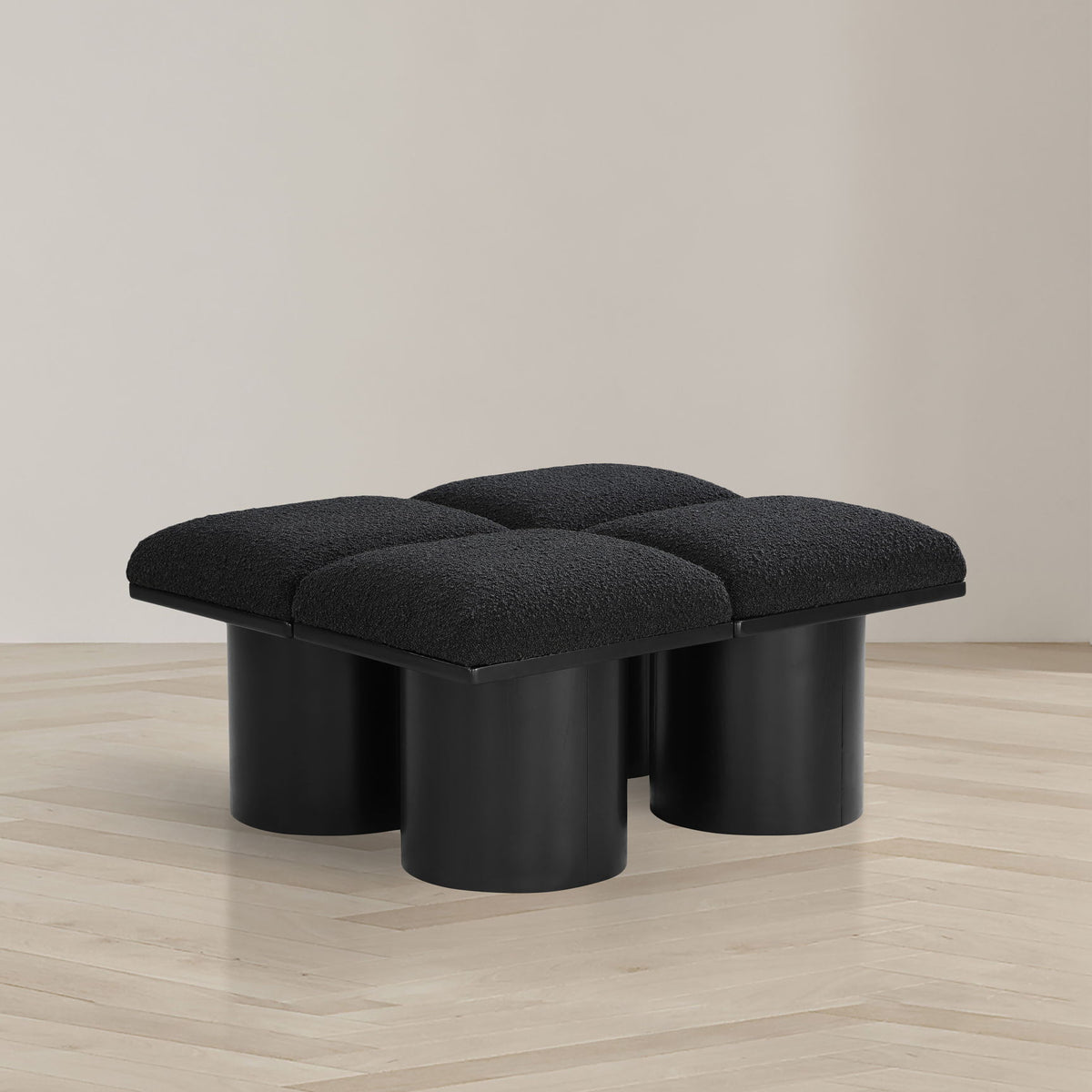 Pavilion - 4 Piece Modular Bench With Black Base