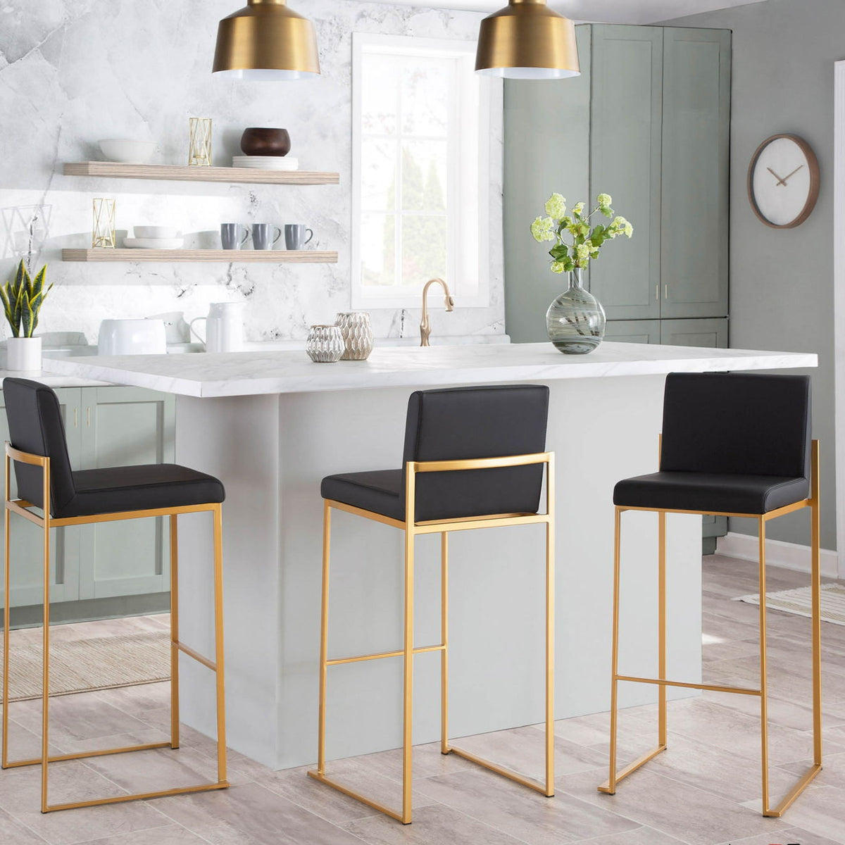 Fuji - Contemporary Design High Back Barstool