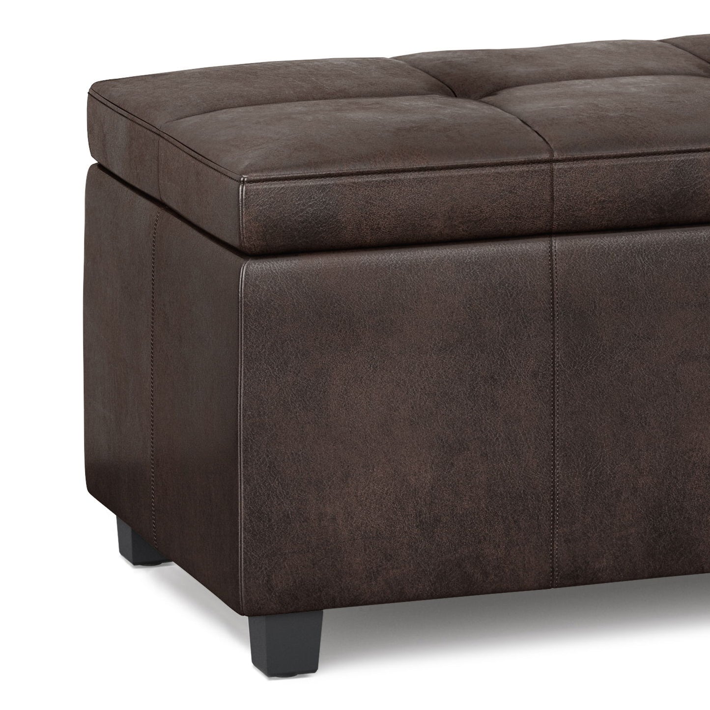 Castleford - Storage Ottoman - Distressed Brown