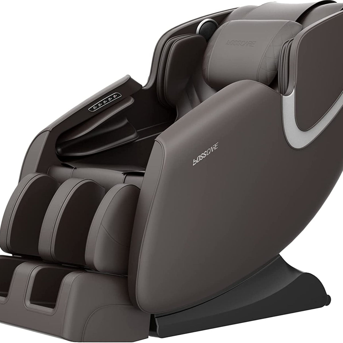Bosscare - Massage Chair Recliner With Zero Gravity, Full Body Airbag Massage Chair With Bluetooth Speaker, Foot Roller Brown - Brown