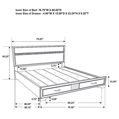 Miranda - Storage Wood Panel Bed