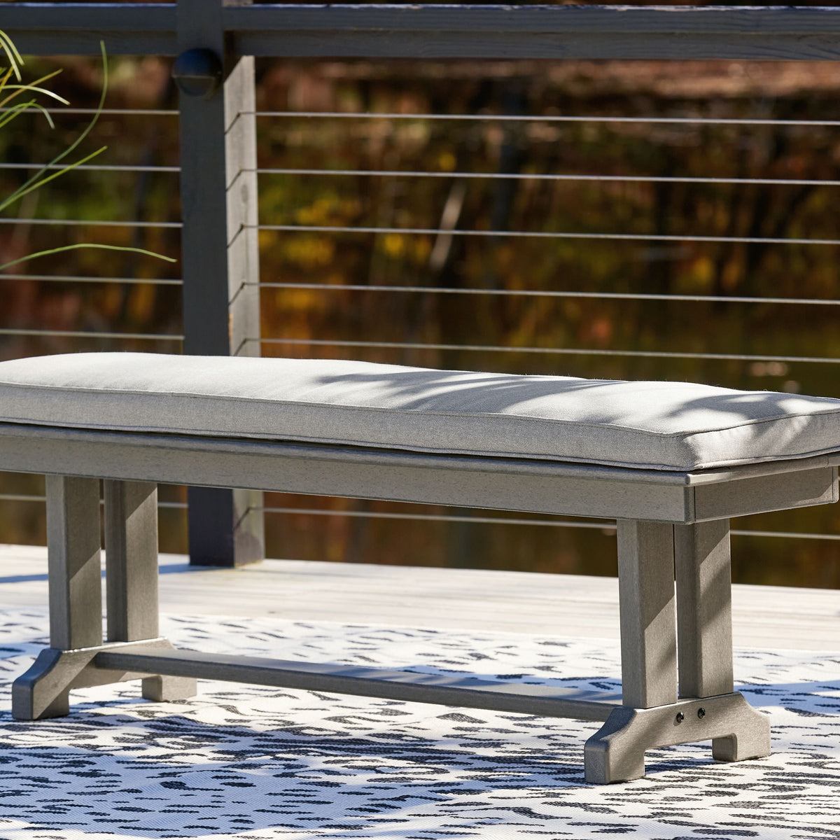 Visola - Gray - Bench with Cushion