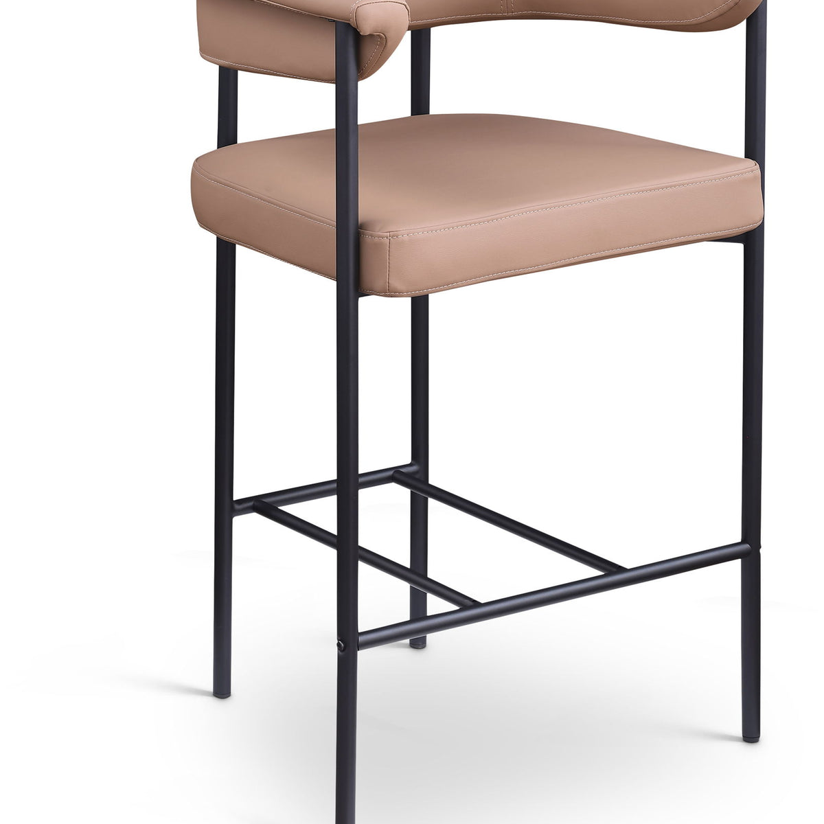 Malin - Faux Leather Counter Stool (Set of 2) - Tan