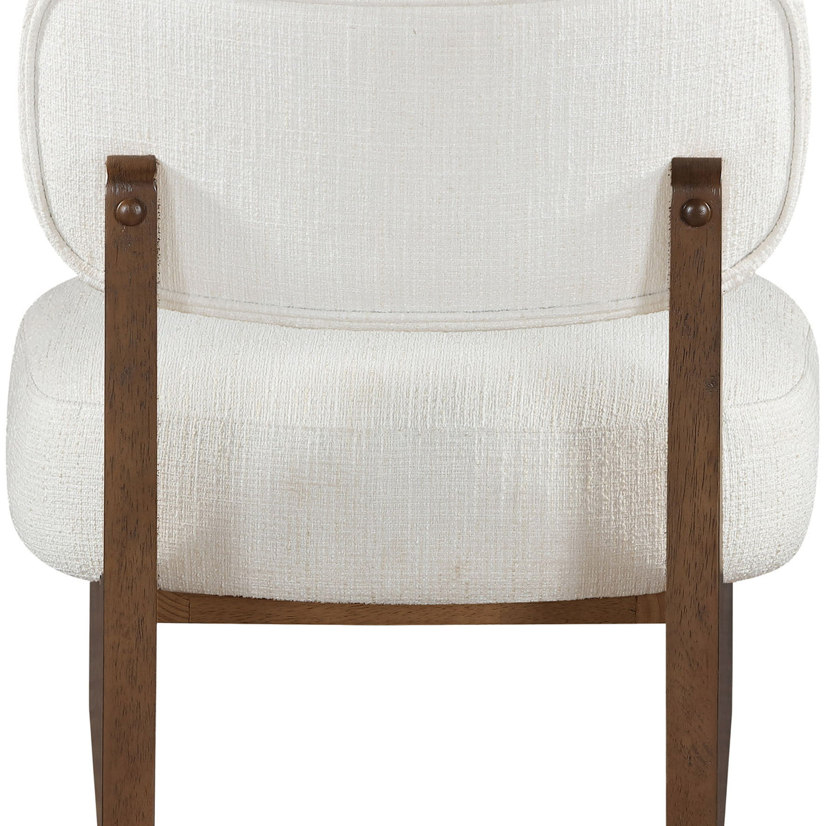 Vetra - Linen Textured Fabric Upholstered Accent Chair With Brown Base