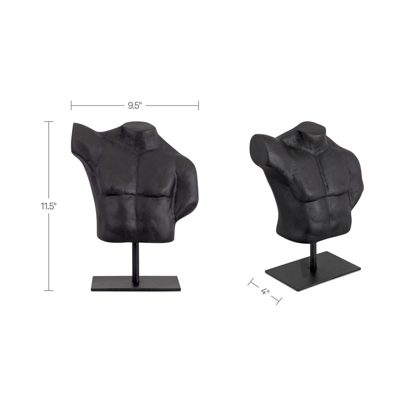 Victor - Cast Alumiinum Sculpture - Aged Black