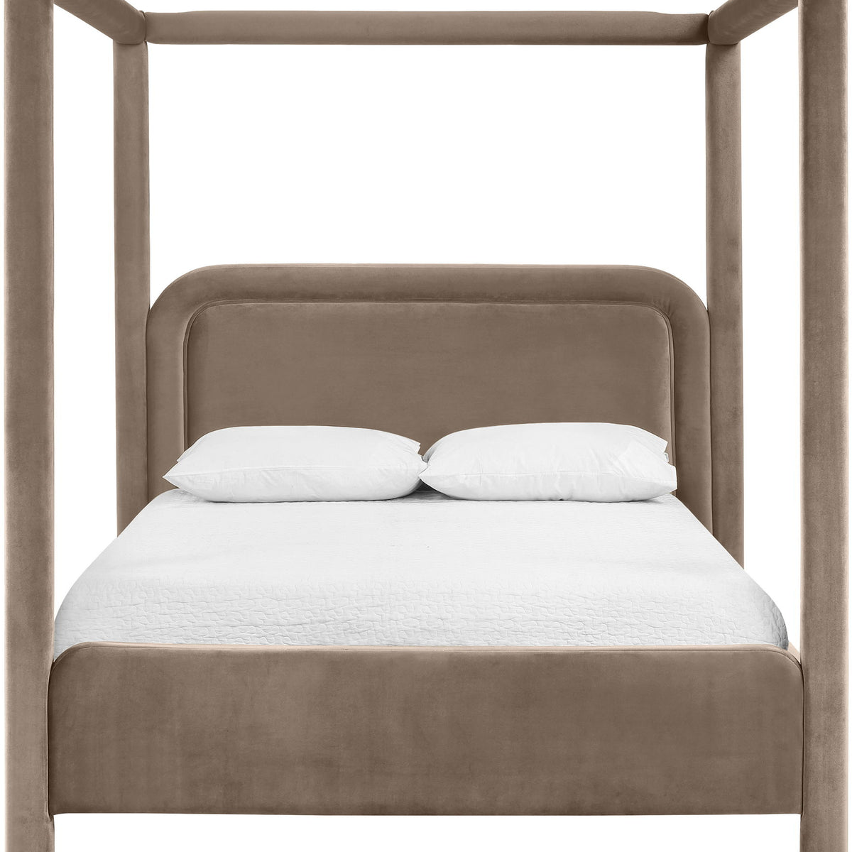 Salina - Velvet Upholstered Bed - Taupe