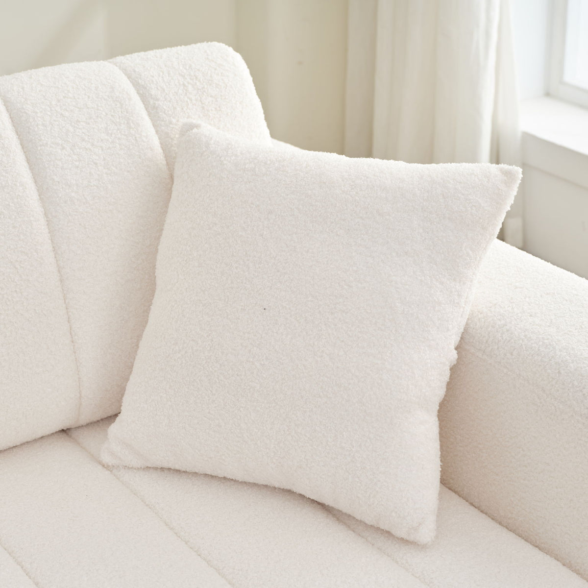 Jessica - Lamb Wool Sectional Sofa With Chaise, Versatile Configuration