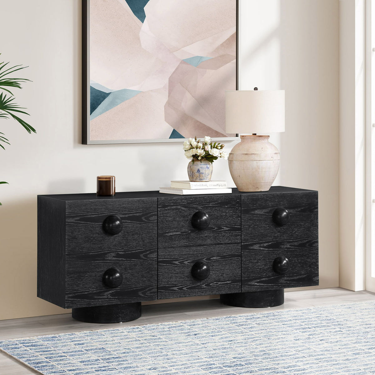Bubble - Rubberwood with Oak Veneer Sideboard / Buffet