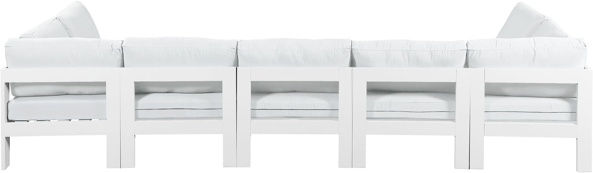 Nizuc - Outdoor Patio 7 Piece Modular Sectional With White Frame
