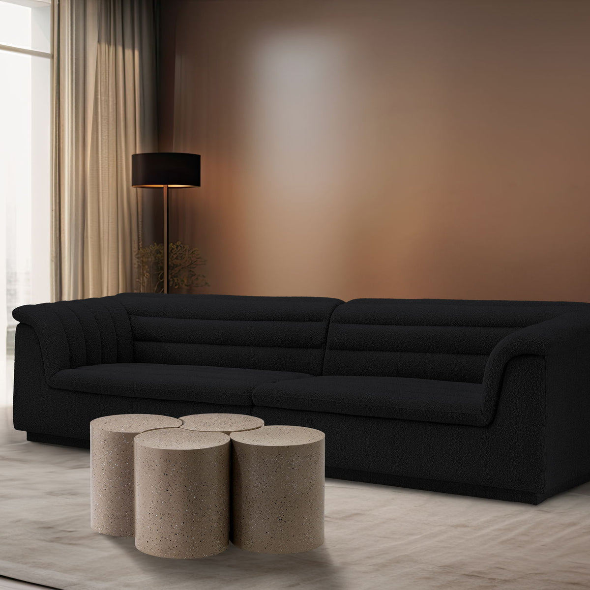 Dimple - 4 Piece Modular Coffee Table - Terazzo Finish