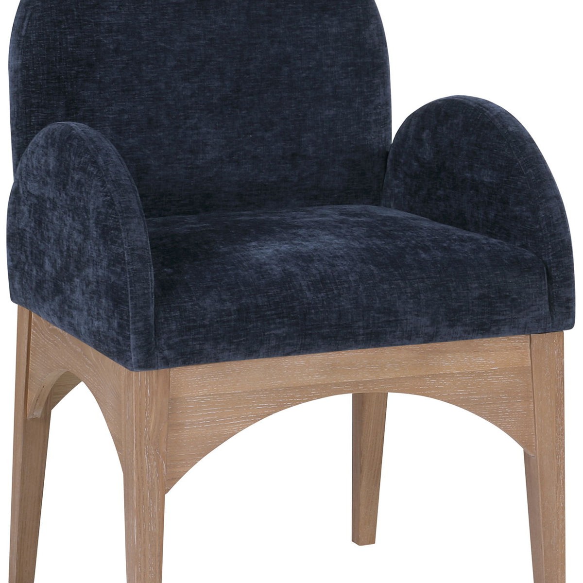 Waldorf - Chenille Dining Arm Chair With Natural Legs