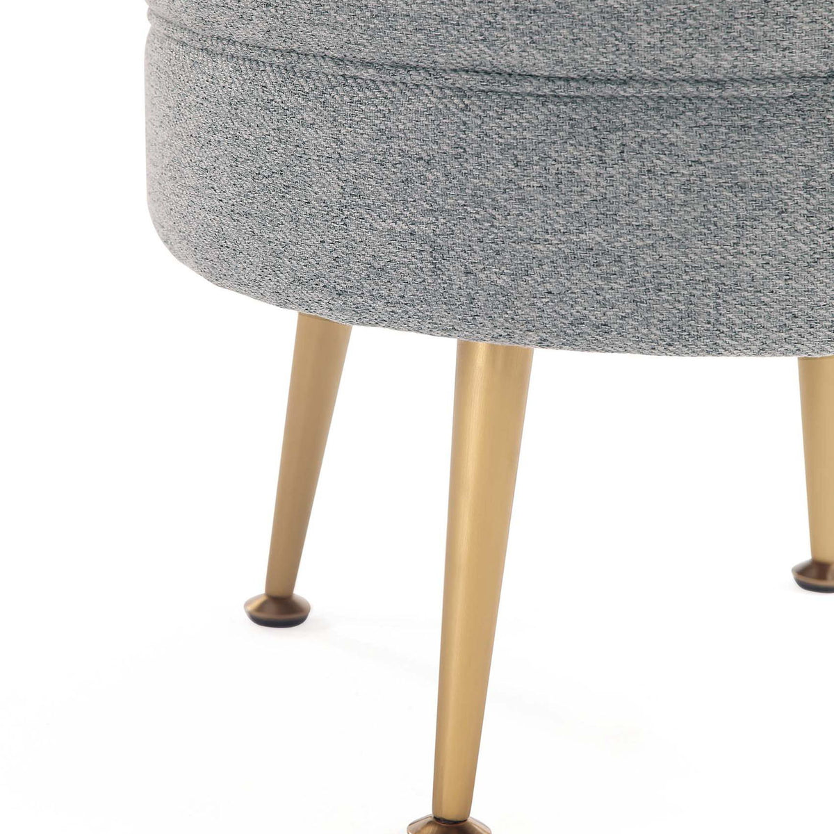 Manhattan Bailey - Accent Ottoman With Gold Chrome Legs
