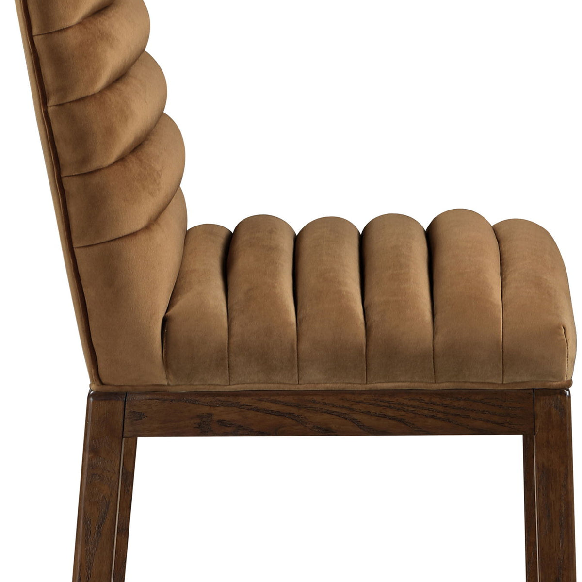 Evelyn - Dining Chair With Brown Legs - Saddle