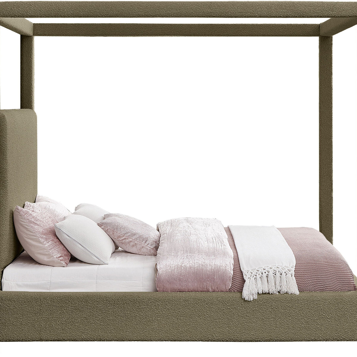 Eden - Boucle Fabric Upholstered Bed