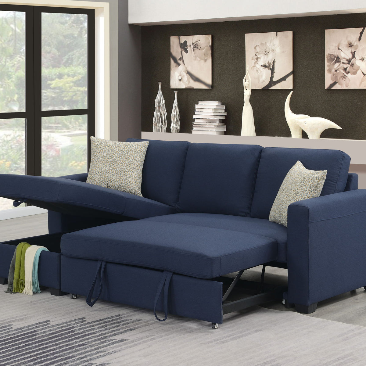 Pensole - Reversible Pop - Up Sleeper Sectional