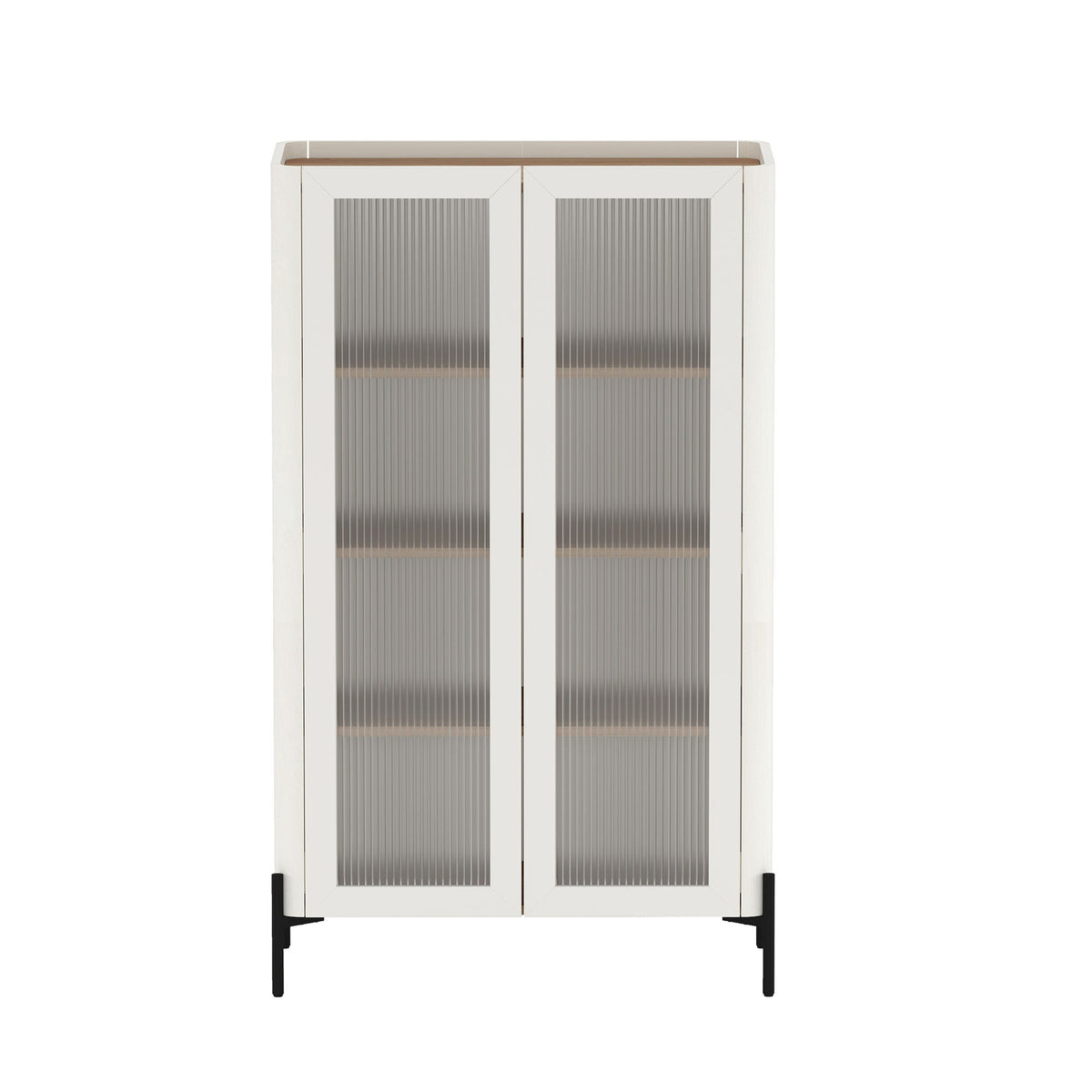 Abbey - Bookcase Cabinet - Maple And Off White