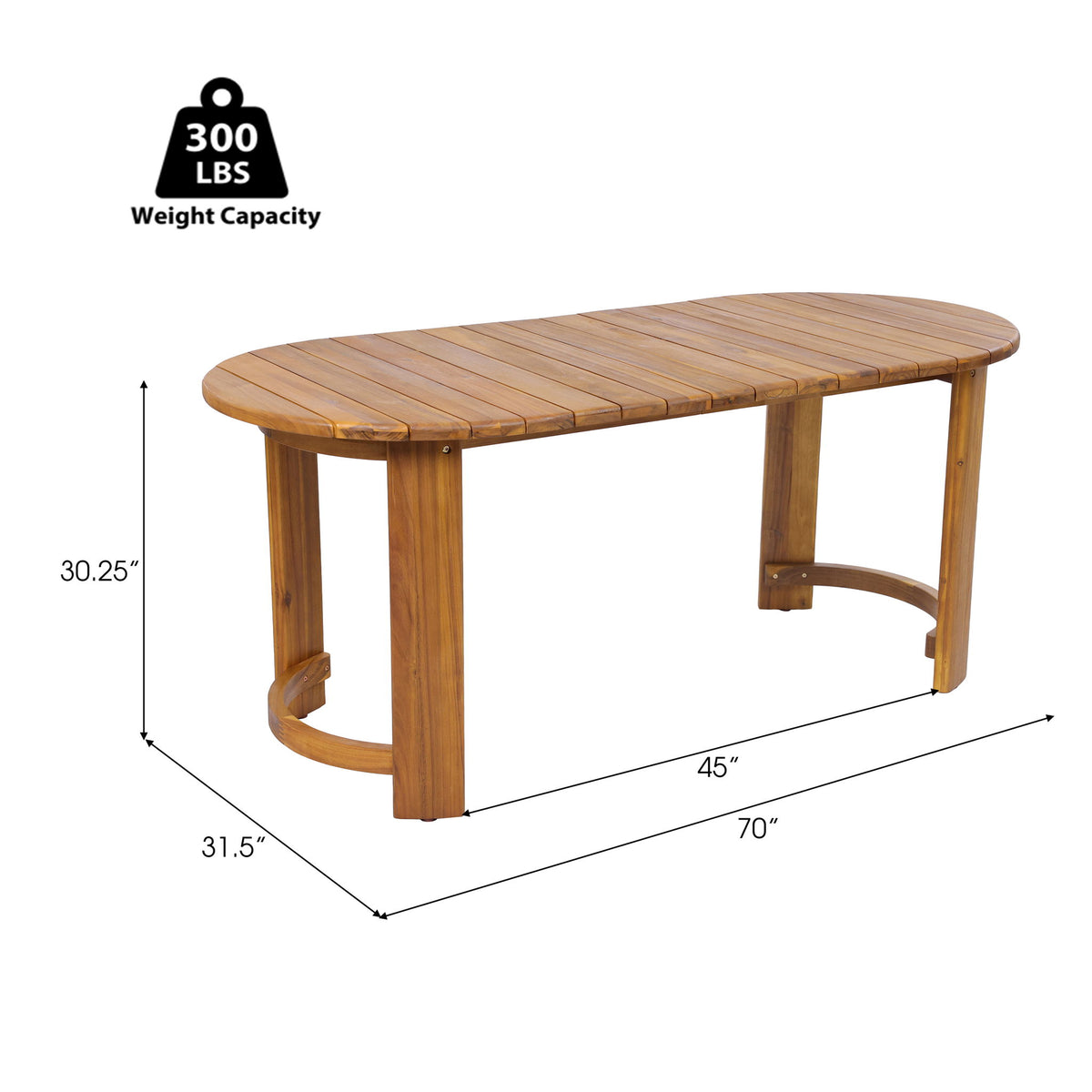 Celia - Oval Outdoor Dining Table - Teak