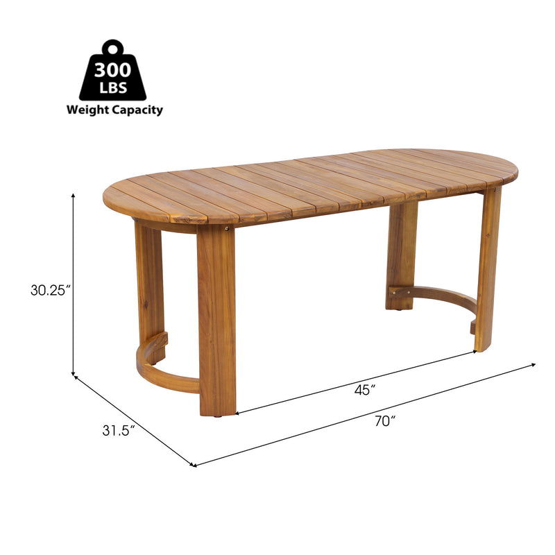 Celia - Oval Outdoor Dining Table - Teak