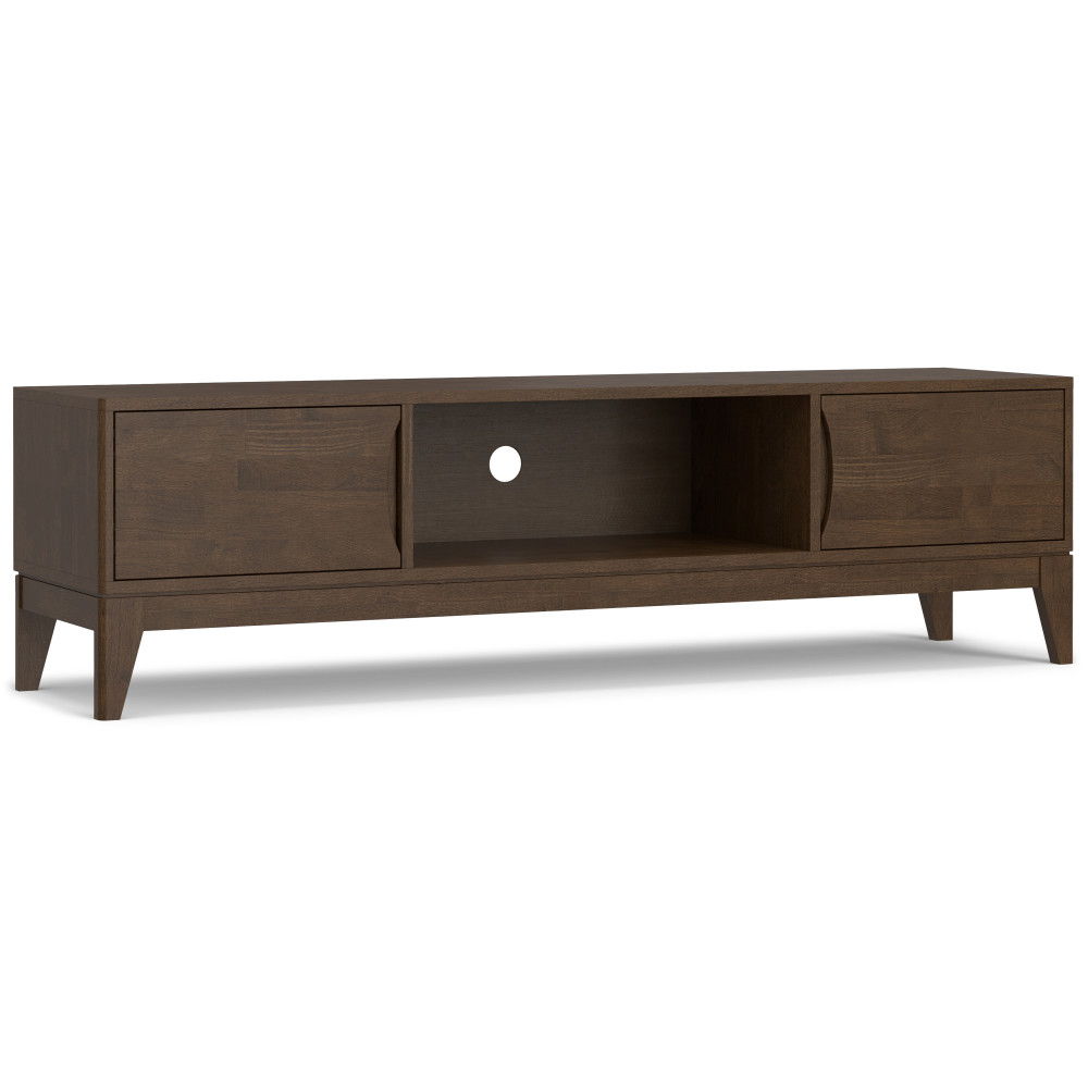 Harper - Low TV Media Stand - Walnut Brown