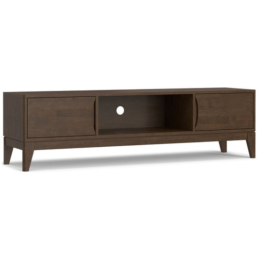 Harper - Low TV Media Stand - Walnut Brown