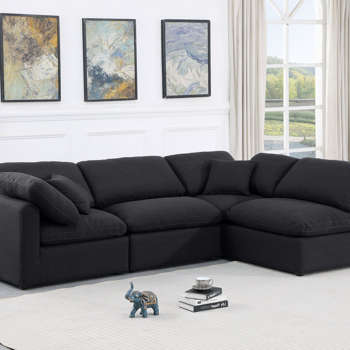 Indulge - Linen 4 Piece Modular Sectional