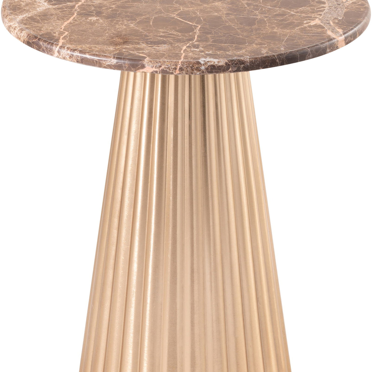 Cindra - Genuine Marble Top And Iron Base Table