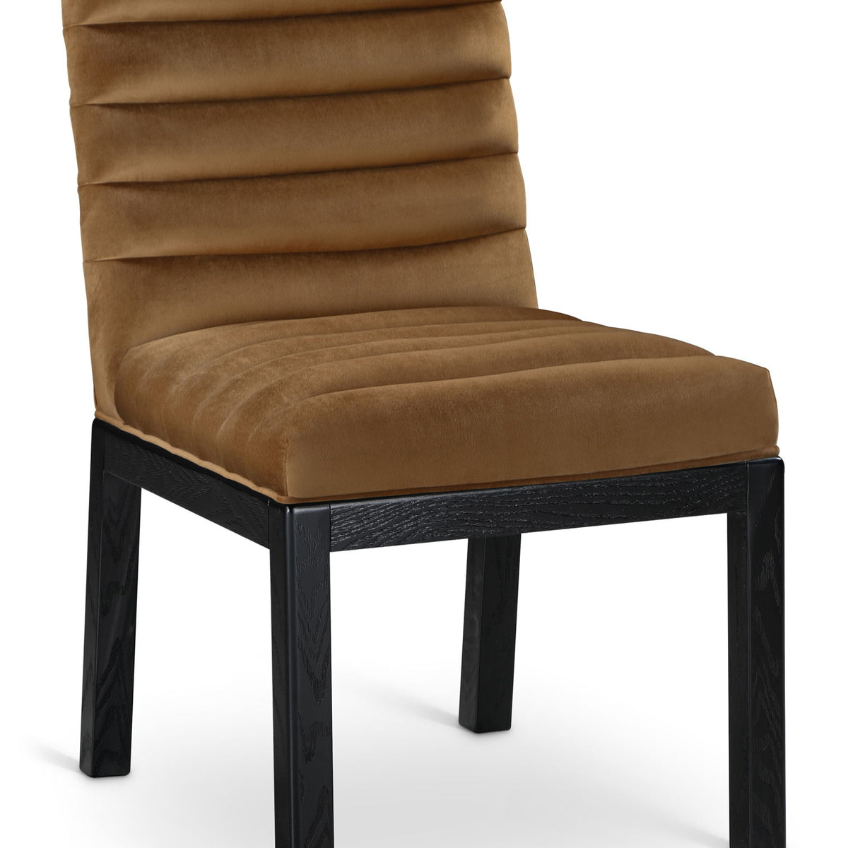 Evelyn - Dining Chair With Black Legs - Saddle