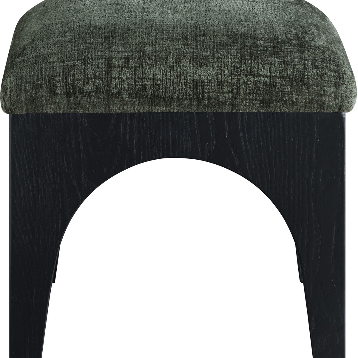 Lawson - Chenille Fabric Ottoman - Black Base