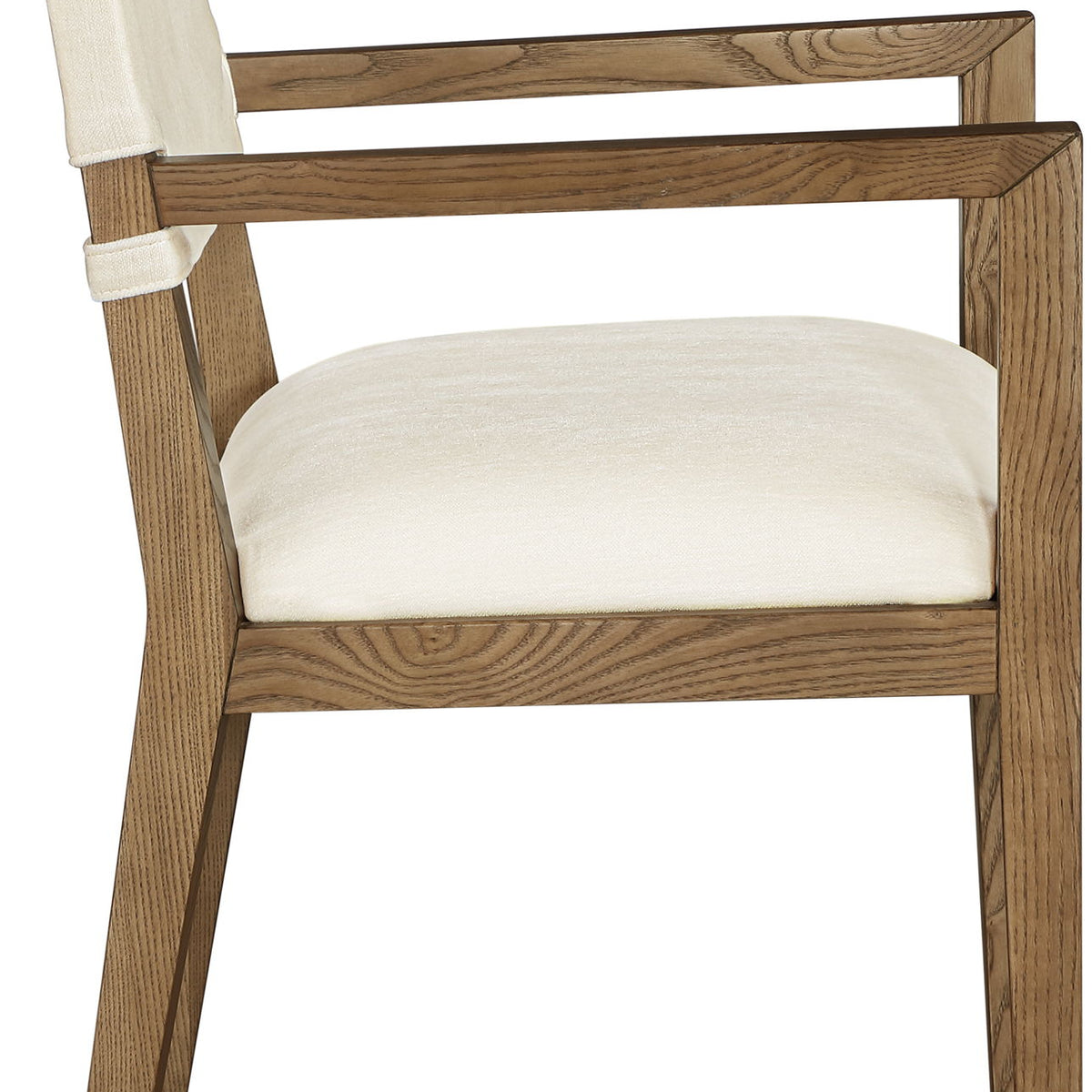 Avon - Linen Textured Performance Fabric Dining Arm Chair