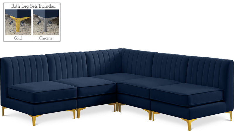 Alina - 5 Piece Armless Sectional