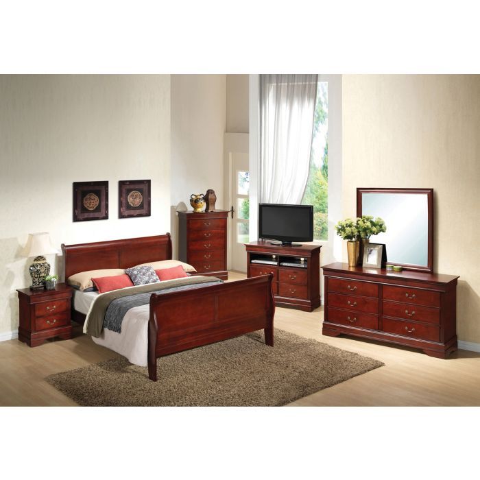 Panel Sleigh Bed