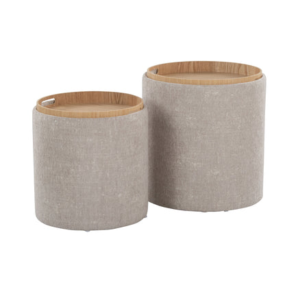 Tray - Contemporary Nesting Ottoman Set