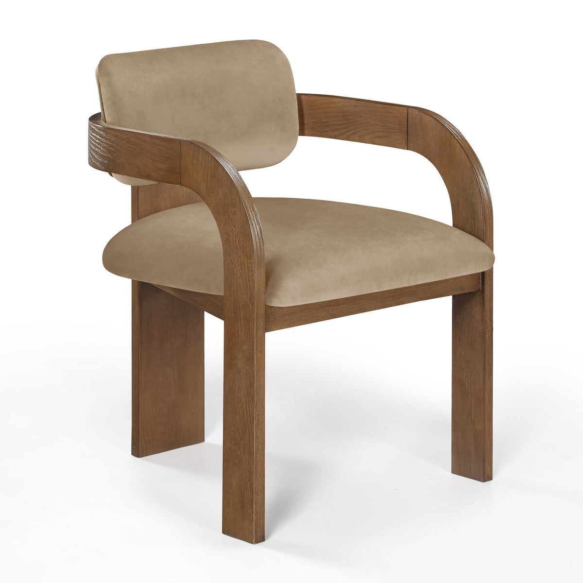 Cedra - Velvet Performance Fabric Upholstered Dining Chair (Set of 2) - Brown Frame