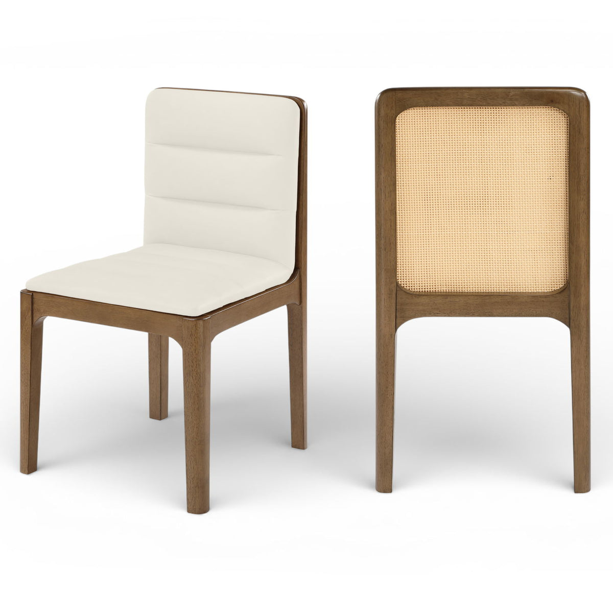 Ellis - Vegan Leather Upholstered Dining Chair (Set of 2) - Brown Base